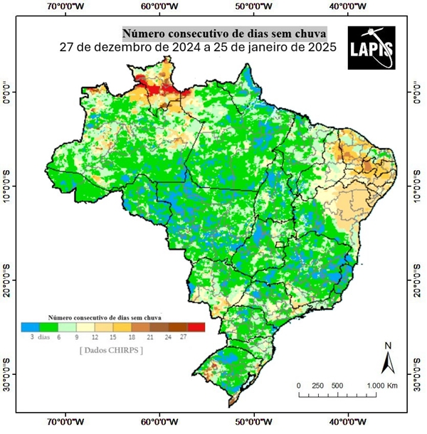 Mapa do número de dias secos_QGIS