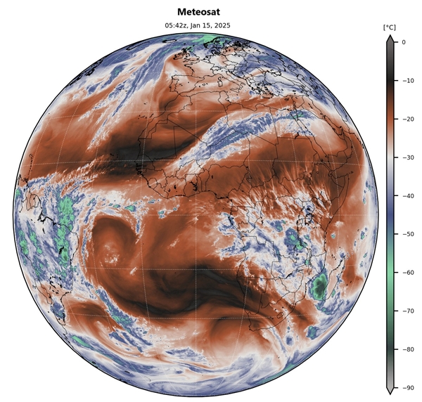 Imagem do satélite Meteosat_QGIS