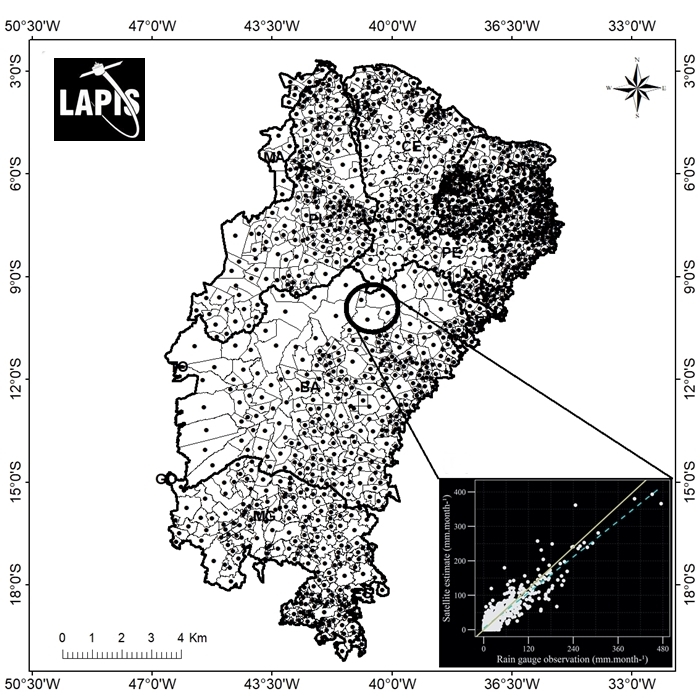 Vazios de estações meteorológicas em áreas áridas do Semiárido