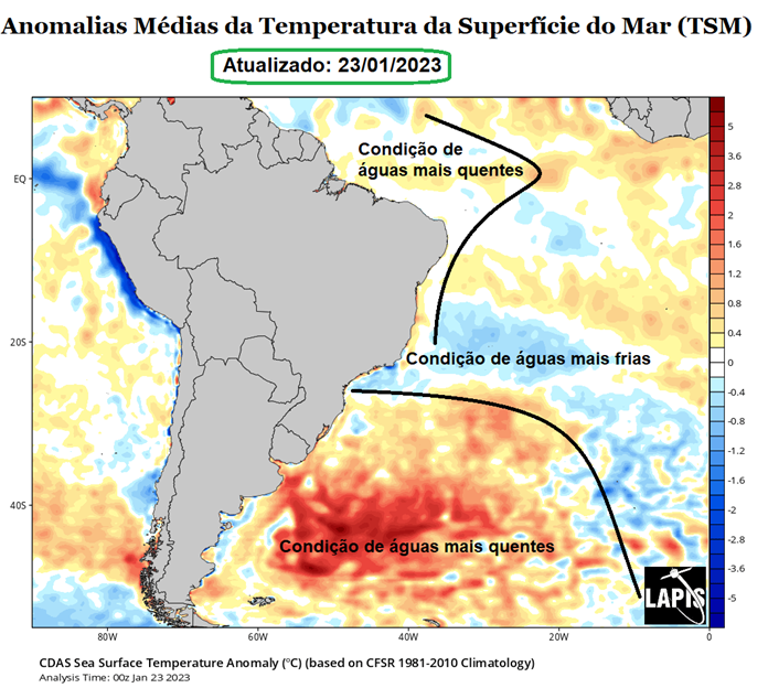 Monitoramento e Previsão - Brasil / América do Sul - Junho/2023 - Page 6 -  Monitoramento e Previsão - América do Sul - Brasil Abaixo de Zero