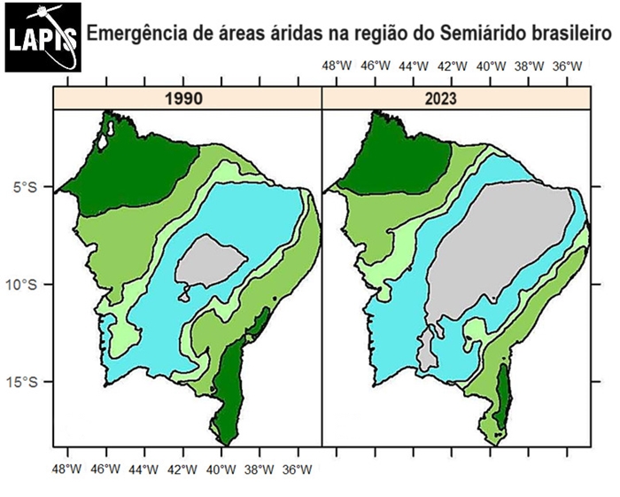 Mapeamento das áreas áridas no Semiárido brasileiro