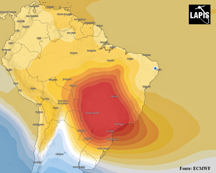 Modelo climático mostra massa de ar seco em maio_QGIS