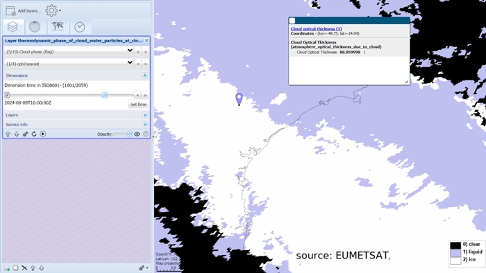 Nuvens de gelo_imagem de satélite do acidente aéreo_QGIS