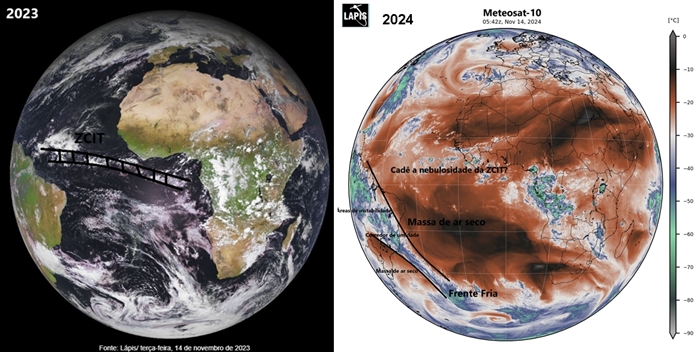 ZCIT e chuvas no norte e nordeste_imagem de satélite